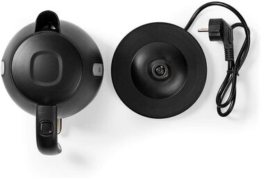 Чайник електричний 1.0 л, пластик, чорний, поворотний на 360°, прихований нагрівальний елемент, Strix Controller, захист від перегріву, колір синій