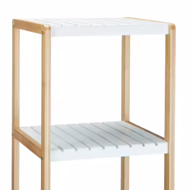 Relaxdays Bamboo Shelf with 4 Shelves