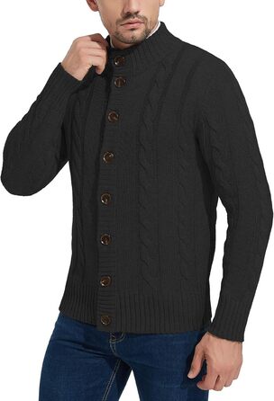 Чоловічий светр-кардиган NITAGUT: теплий, стильний, великі розміри (3XL), темно-синій та чорний кольори