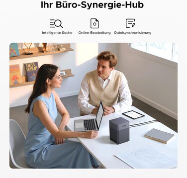 NAS UGREEN NASync DH4300 Plus: 2 відсіки, NFC, 4GB RAM, 1GbE LAN, для дому