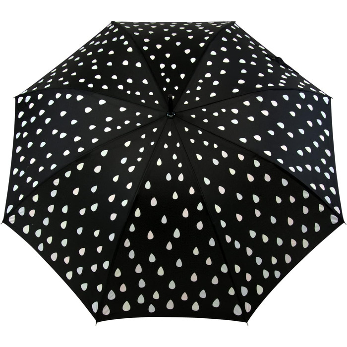 iX-brella Fiberglass Automatic Umbrella with Color-Changing Wetprint - Raindrops Color Change Umbrella