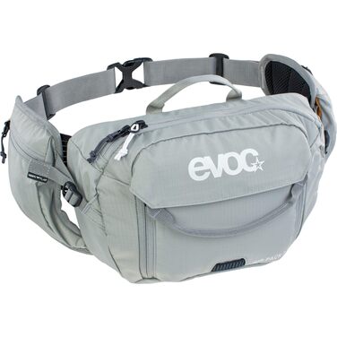 EVOC HIP Pack 3л - поясна сумка, бананка (3л, система Airflow Contact, регульований поясний ремінь, система Venti Flap) сірого кольору без питної бульбашки