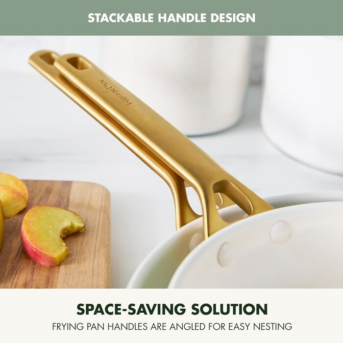 Сковорода GreenPan Reserve Pro, 20.3 см, керамічне антипригарне покриття, нержавіюча сталь, NSF-сертифікована, для плити та духовки, блакитний колір