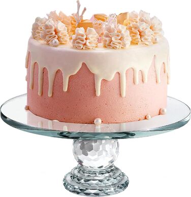 Тортниця скляна з ніжкою, діаметр 27 см, прозора - Uten