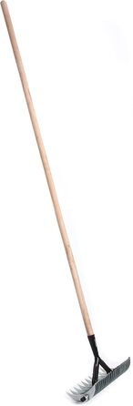Hand Cultivator/Scarifier 40cm Cultivator Lawn Aerator Soil Aerator Rake with Handle 145cm