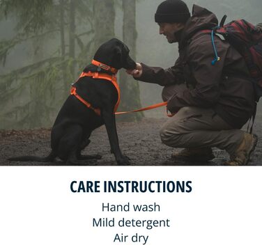 Нашийник для собак Ruffwear Front Range, міцний матеріал TubeOK, алюмінієва застібка, регульований, для активного відпочинку, розмір 51-66 см (Blaze Orange, M)