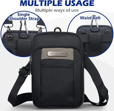 Чоловіча нагрудна сумка SPAHER: компактна, для телефону, на плече, поясна, для подорожей, хакі