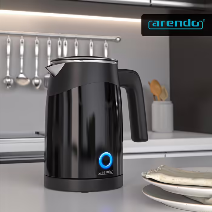 Arendo 0.5L Stainless Steel Kettle with Temperature Setting in Double-Walled Design - 0.5L Water Capacity - 5 Adjustable Temperature Levels - Single Teakettle - Keep-Warm Function - Energy-Saving