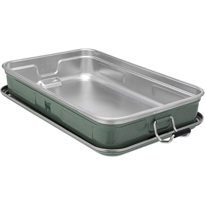 Stanley Useful Classic Box 1.2L - Dishwasher Safe - Stainless Steel Lunchbox - Stackable Sandwich Box - BPA-Free - Secure Closure, Hammered Green, Hammertone Green