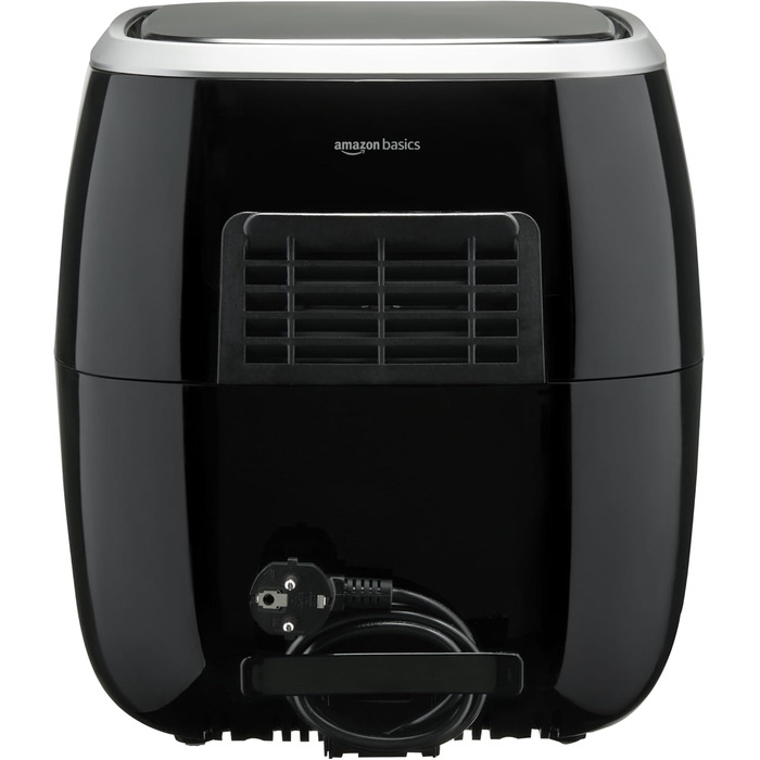 Amazon Basics 6-Liter Air Fryer with Digital Touchscreen and 8 Preset Cooking Programs, Black 6L