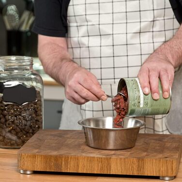 Яська - високоякісний миска для собак з нержавіючої сталі, миска для корму та води, придатна для миття в посудомийній машині, годівниця (1x S / 0,9 л / 17,5 см)