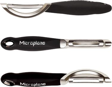 Овочечистка Microplane Profi двостороння з нержавіючої сталі для правшів та лівш, придатна для миття в посудомийній машині