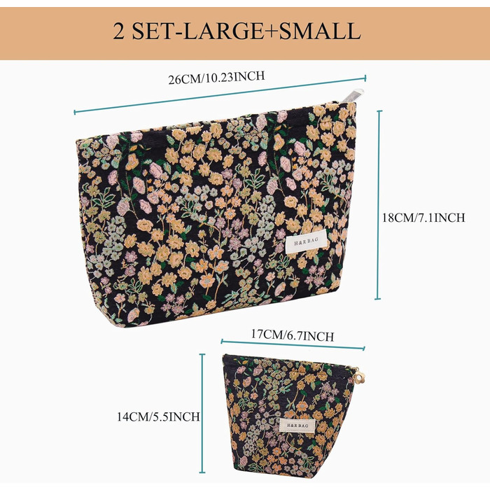 Косметичка для макіяжу 2 шт. для дівчат та жінок, органайзер для подорожей, подарунок