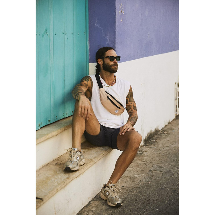 Поясна сумка Vibe Bauchtasche для жінок, чоловіків та дітей - поясна сумка, сумка на пояс, кишенька для телефону на фестивалі, вечірці, рейві, спорту, активного відпочинку, фітнесу, велосипеді, бігу. Єдиний розмір (Бежевий)